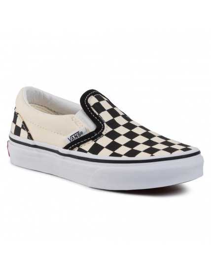 Classic Slip-On (Checkerboard) Black/Wht Vans