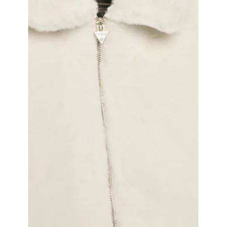 Faux Fur Jacket for Girl Guess K3BL05WCFX0-G012-celebritystores.gr
