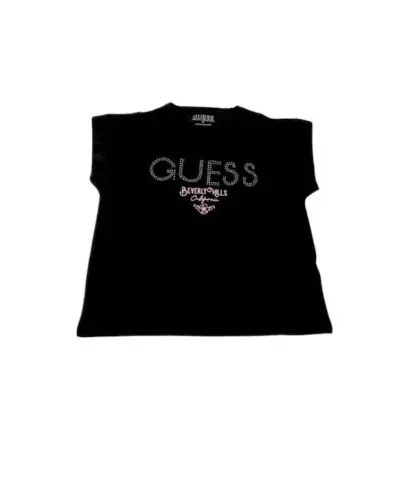 T-Shirt for Girl Guess J4RI37J1314-JBLK-celebritystores.gr