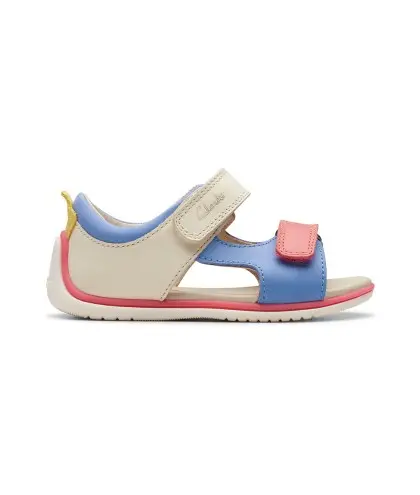 Sandals for Girl Clarks TacoSeaTOffWhiteCombi-celebritystores.gr