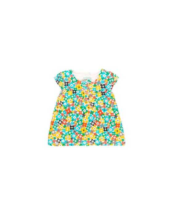 Μπλουζάκι με πολύχρωμα λουλούδια για κορίτσια μπεμπέ Boboli