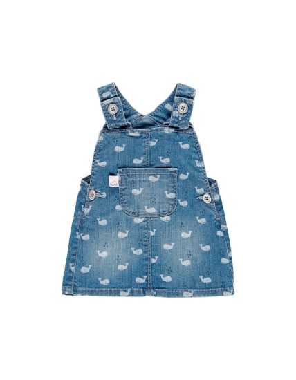 Σαλοπέτα denim φόρεμα με print για κορίτσια μπεμπέ Boboli