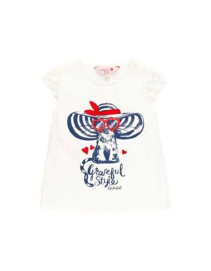 Κοντομάνικη μπλούζα Knit t-Shirt για κορίτσια Boboli