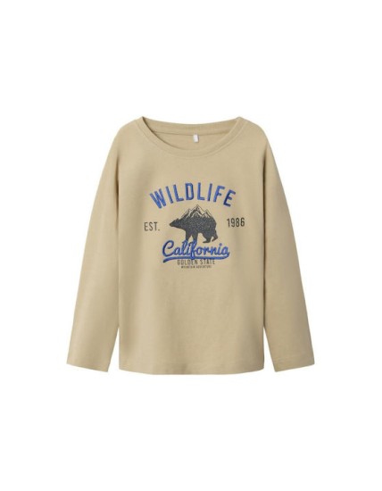 Μπλουζάκι για Αγόρι Name It 13231083-IRISHCREAM-celebritystores.gr