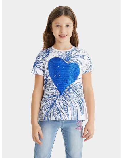 Κοντομάνικο Μπλουζάκι Creta για κορίτσια Desigual