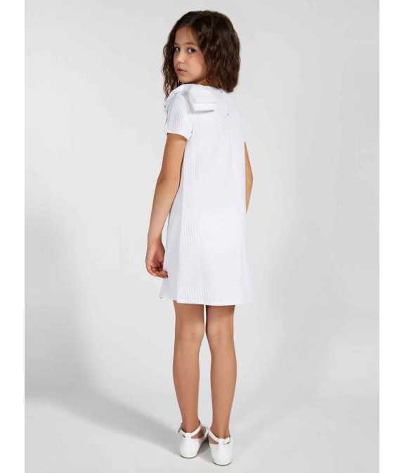 Λευκό Φόρεμα με glitter για Κορίτσι Guess