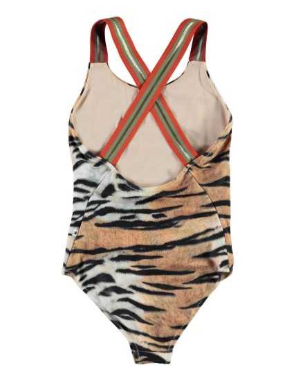 Girl's Swimsuit Neve Tiger Stripes Molo