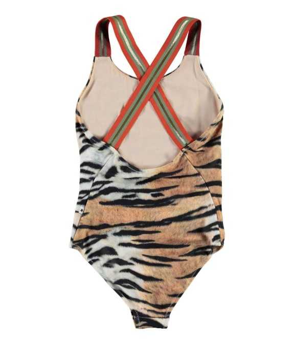 Girl's Swimsuit Neve Tiger Stripes Molo