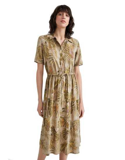 Woman's Floral Shirt Dress 22SWVW576090 Desigual-celebritystores.gr