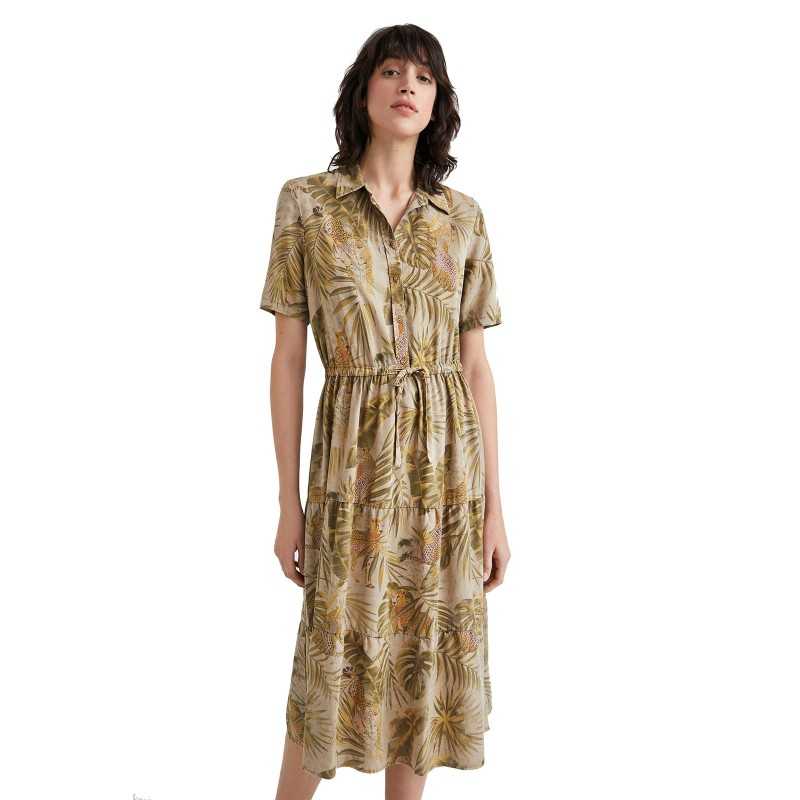 Woman's Floral Shirt Dress 22SWVW576090 Desigual-celebritystores.gr