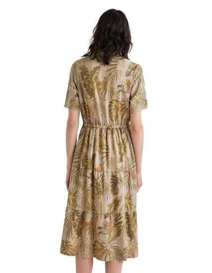 Woman's Floral Shirt Dress Desigual