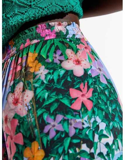 Γυναικείο Παντελόνι Floral Slit Culotte Desigual