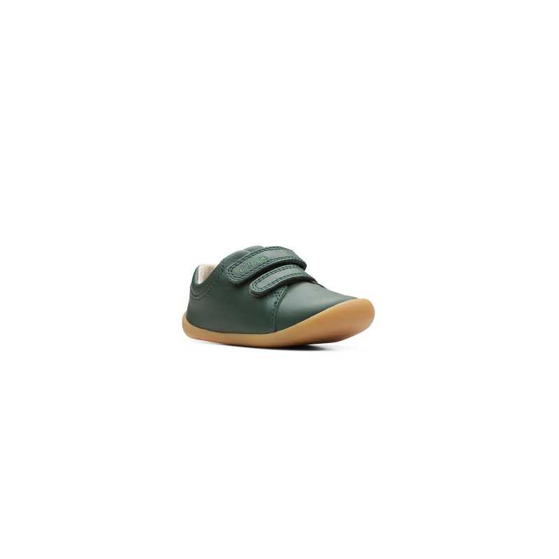 Shoe for Boy Roamer Craft T Green Leather Clarks-celebritystores.gr