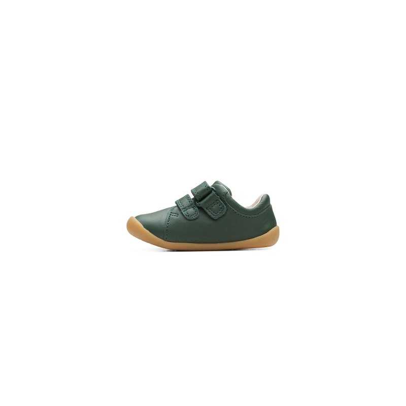 Shoe for Boy Roamer Craft T Green Leather Clarks-celebritystores.gr
